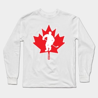 Canada Hockey Player Long Sleeve T-Shirt